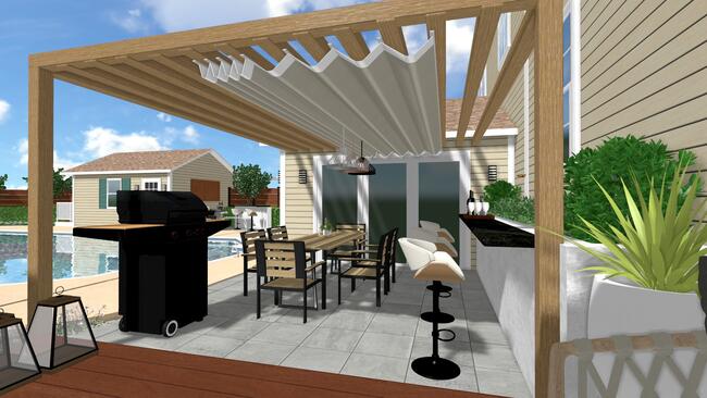 Beautiful backyard design